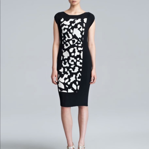 escada black and white dress off 78 